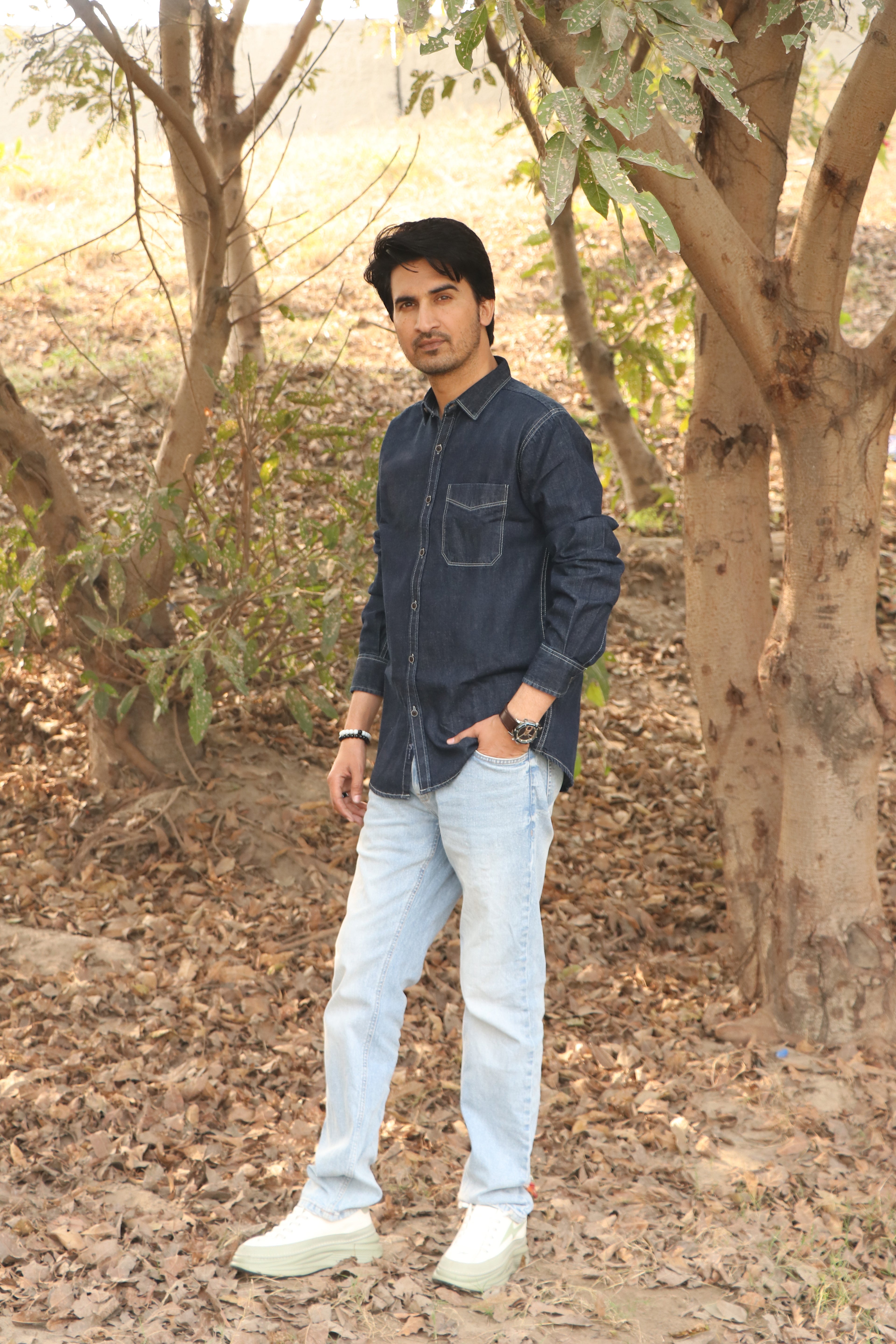 Men’s Slim Fit Denim Shirt DS-DB01