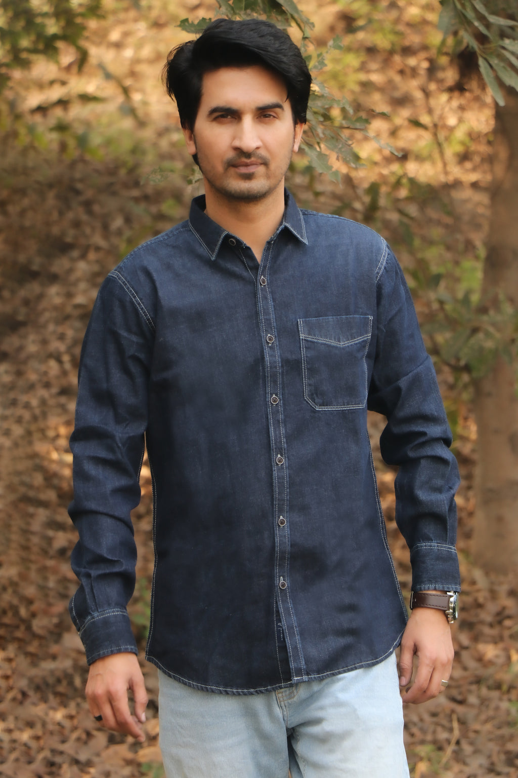 Men’s Slim Fit Denim Shirt DS-DB01