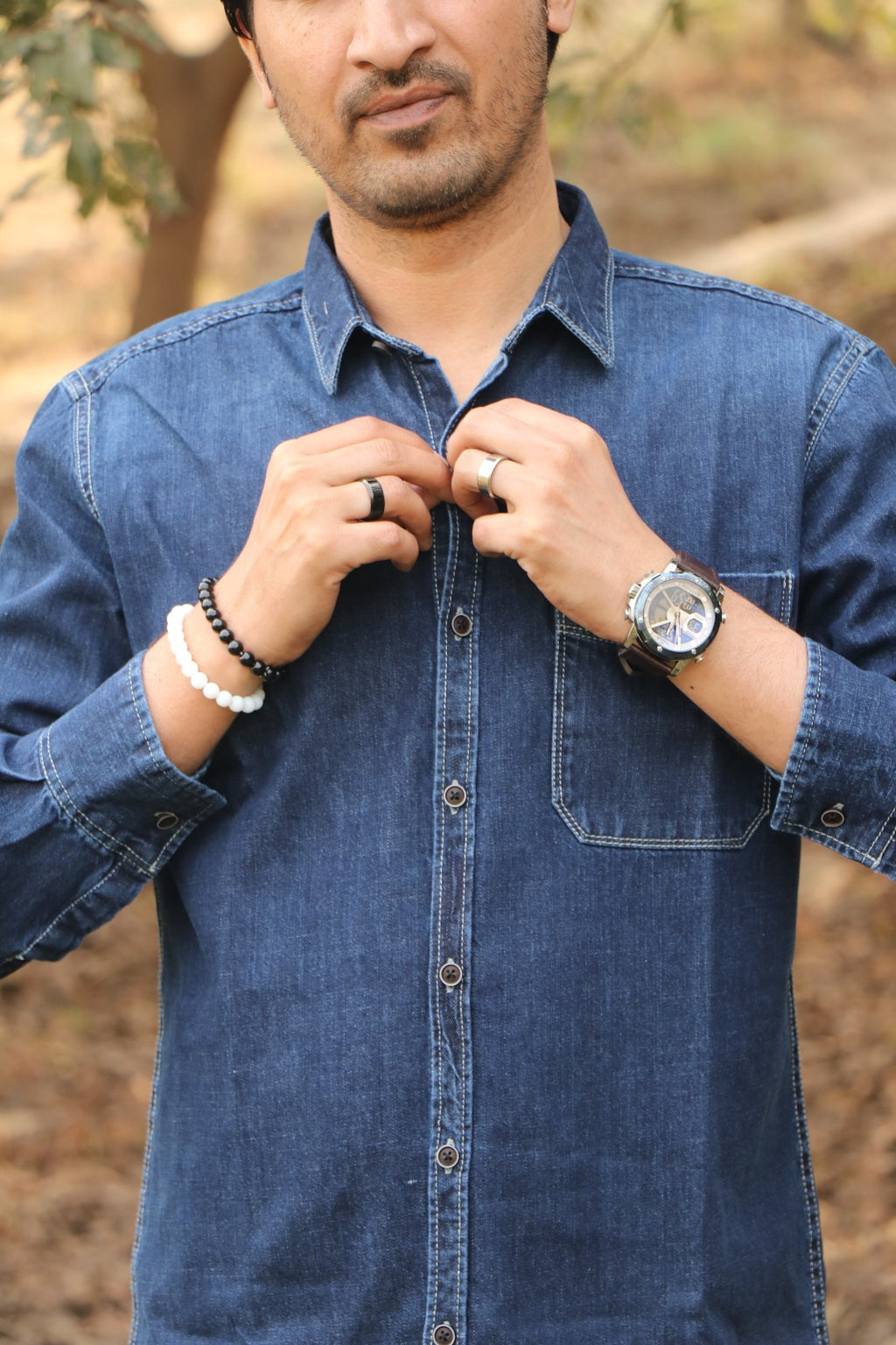 Men’s Slim Fit Denim Shirt DS-DBL01