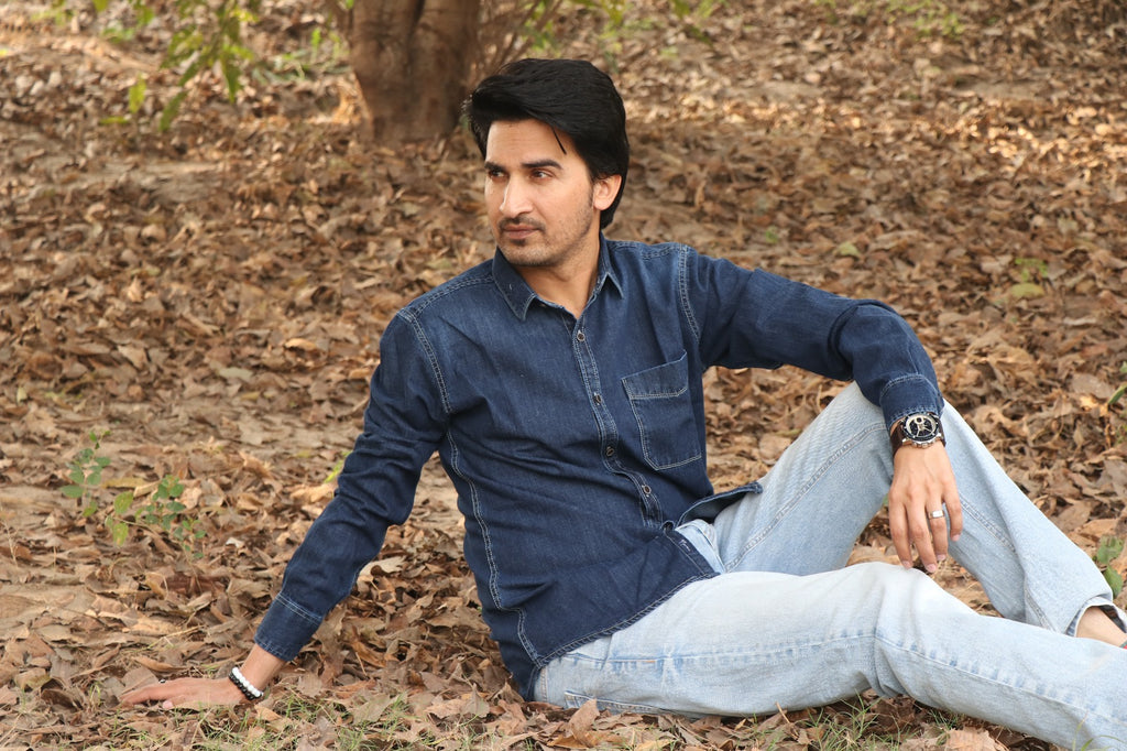 Men’s Slim Fit Denim Shirt DS-DBL01