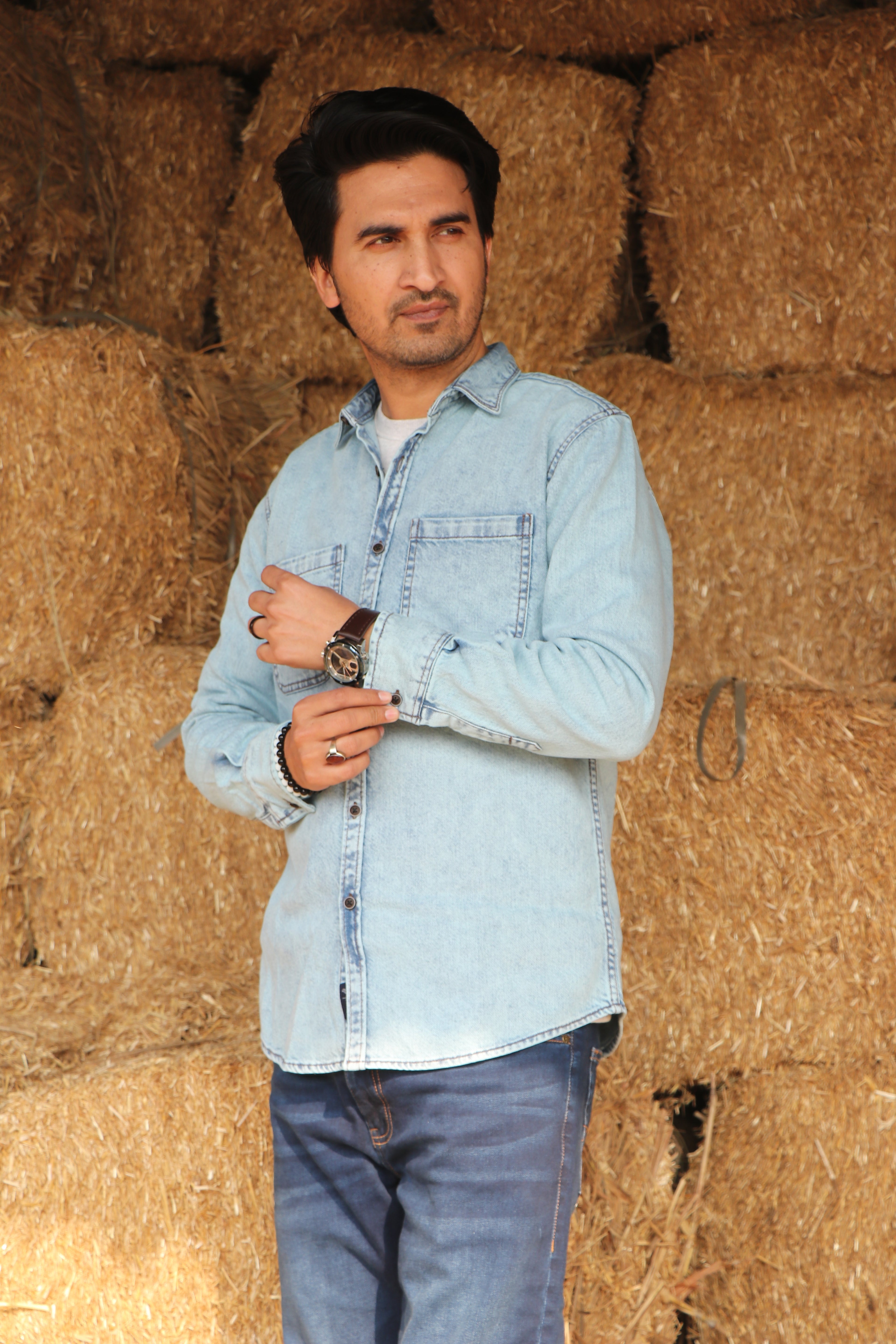 Men’s Slim Fit Denim Shirt DS-GD01