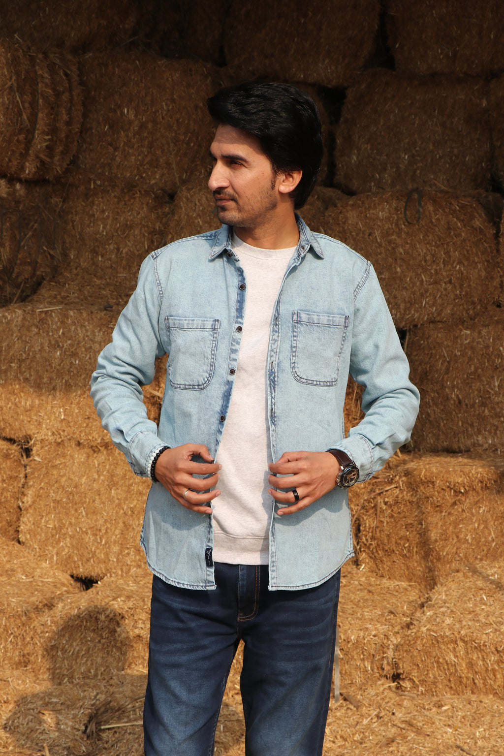 Men’s Slim Fit Denim Shirt DS-GD01