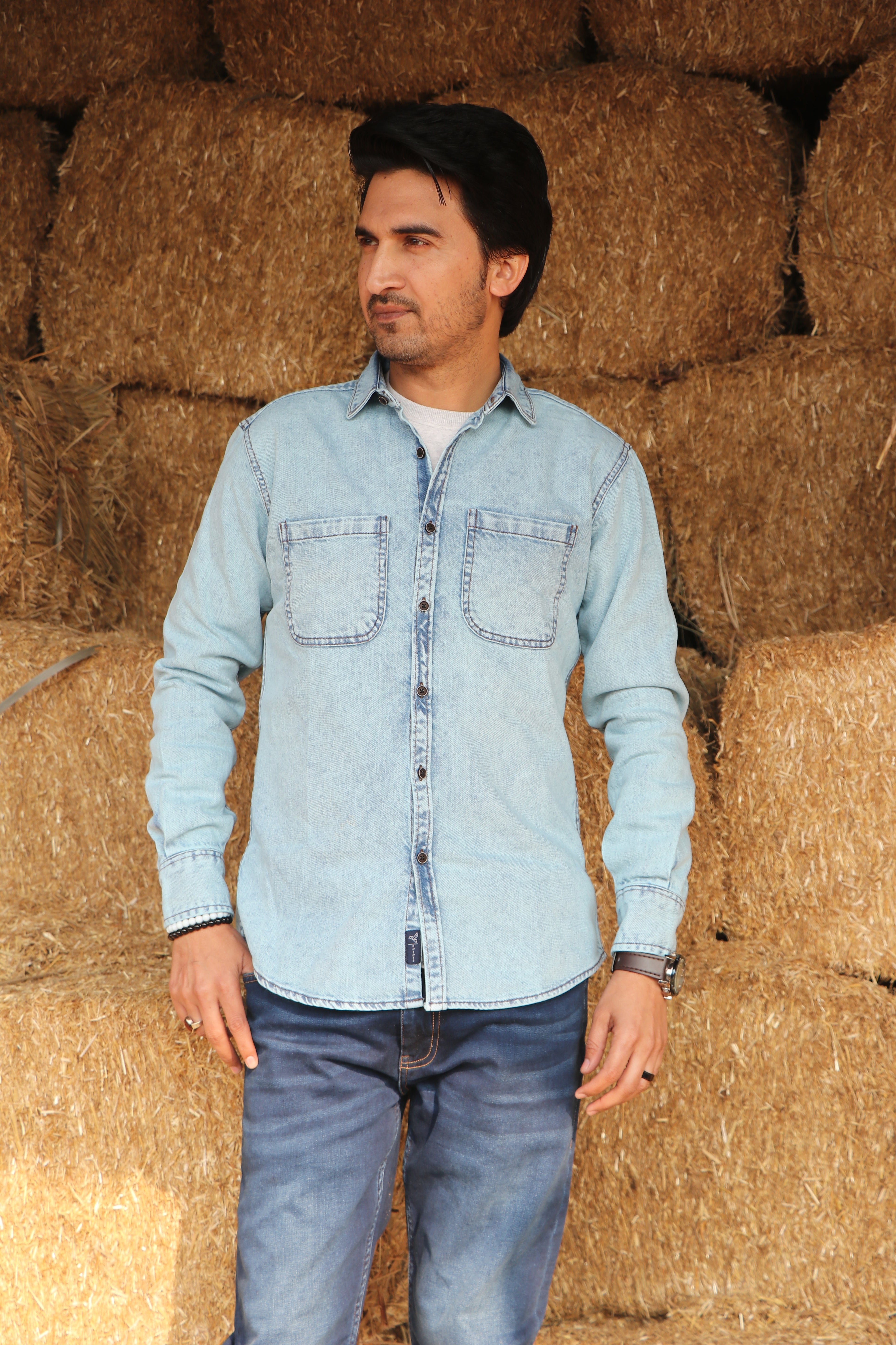 Men’s Slim Fit Denim Shirt DS-GD01