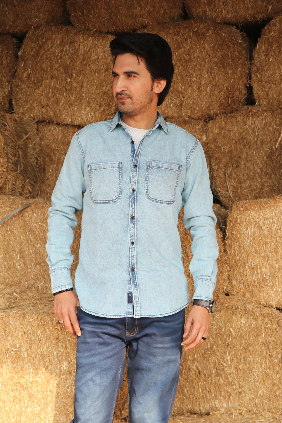 Men’s Slim Fit Denim Shirt DS-GD01