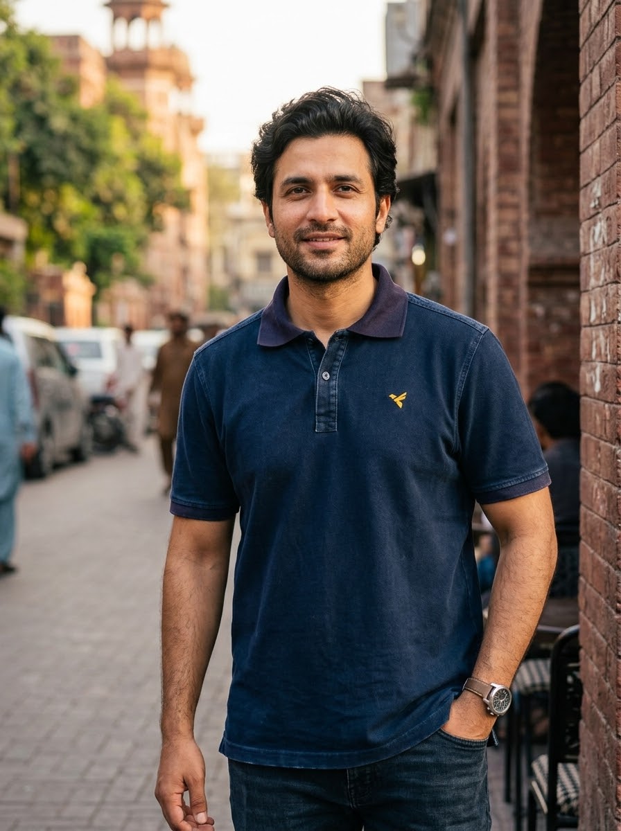 Denim Polo T-Shirt Blue
