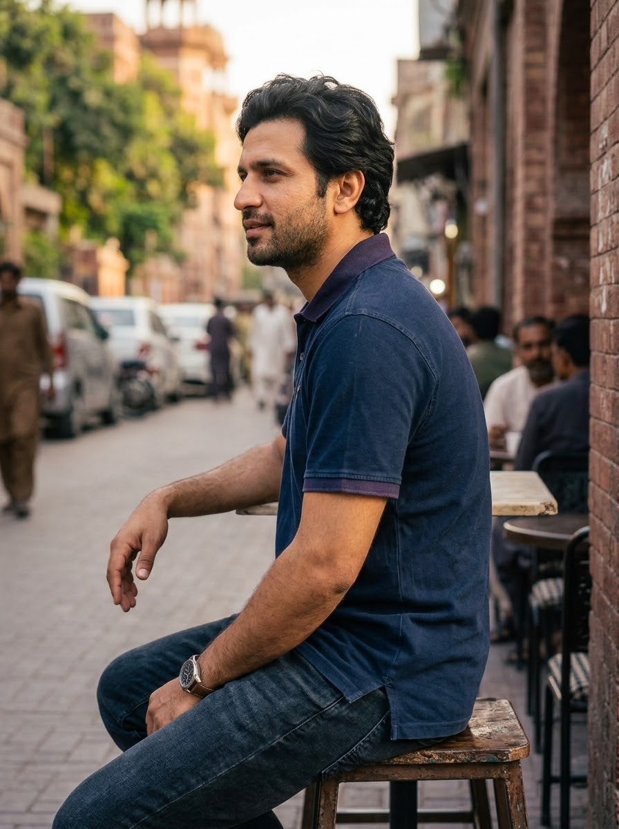 Denim Polo T-Shirt Blue